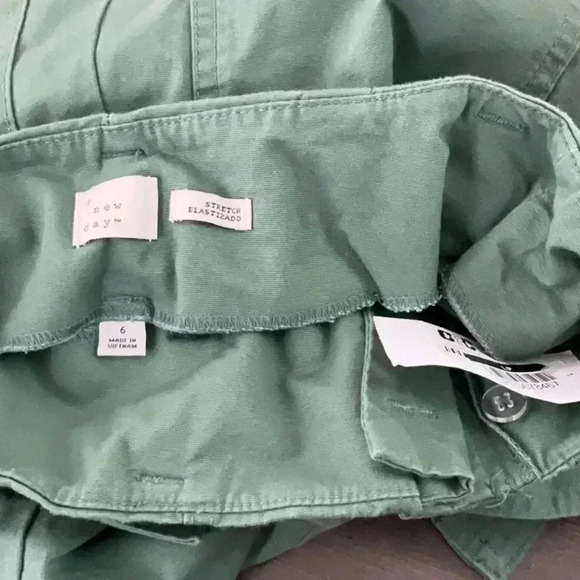 A New Day Womens High-Rise Tapered Ankle Tie-Front Pants Olive Green Size 6 - Picture 11 of 15